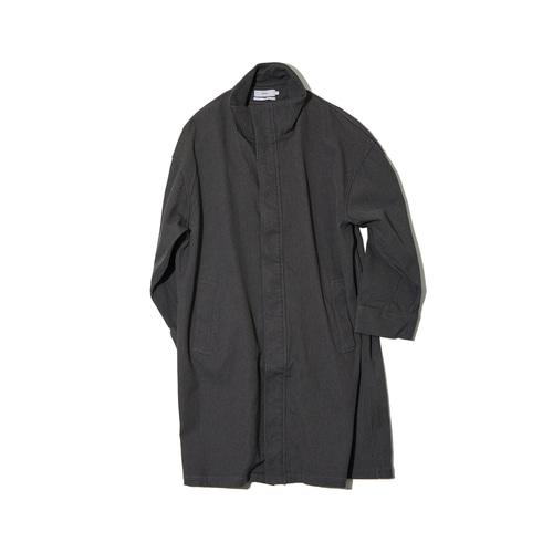 HARD TWILL STAND COLLAR COAT (H.CHARCOAL)