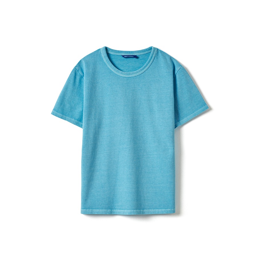 GARMENT DYED T- FOR WOMEN (ICE BLUE)
