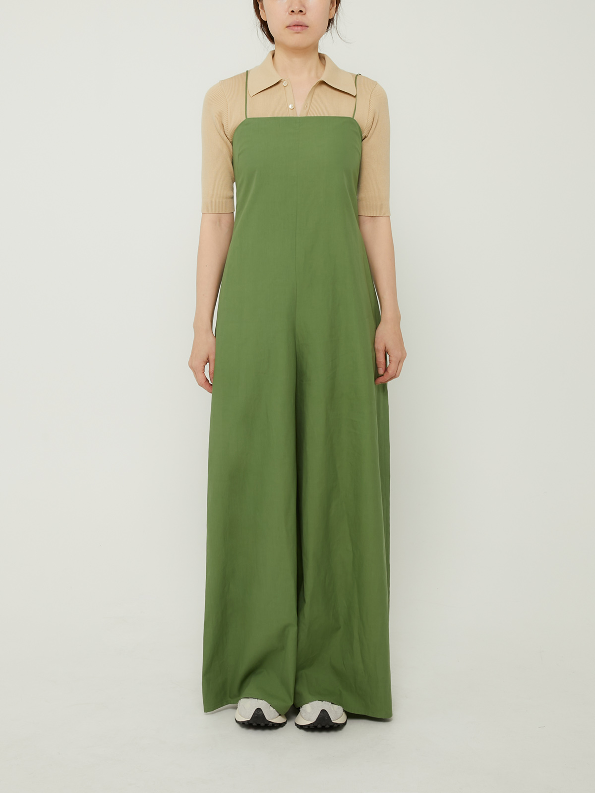 WASHED FINX TWILL JUMPSUIT (GREEN)