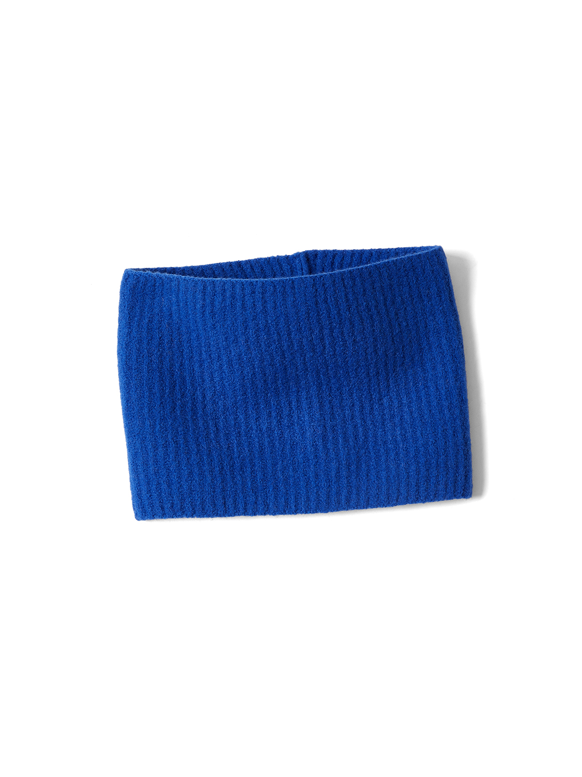 MILLED FRENCH MERINO RIB KNIT NECK WARMER (ROYAL BLUE)