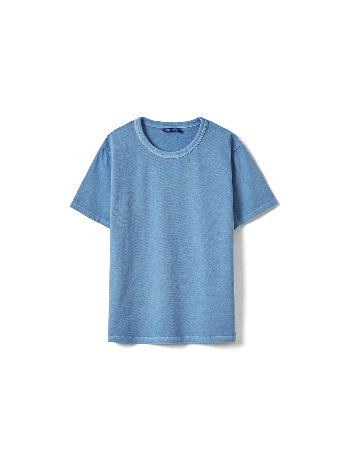 GARMENT DYED T- FOR WOMEN (WASHED BLUE)